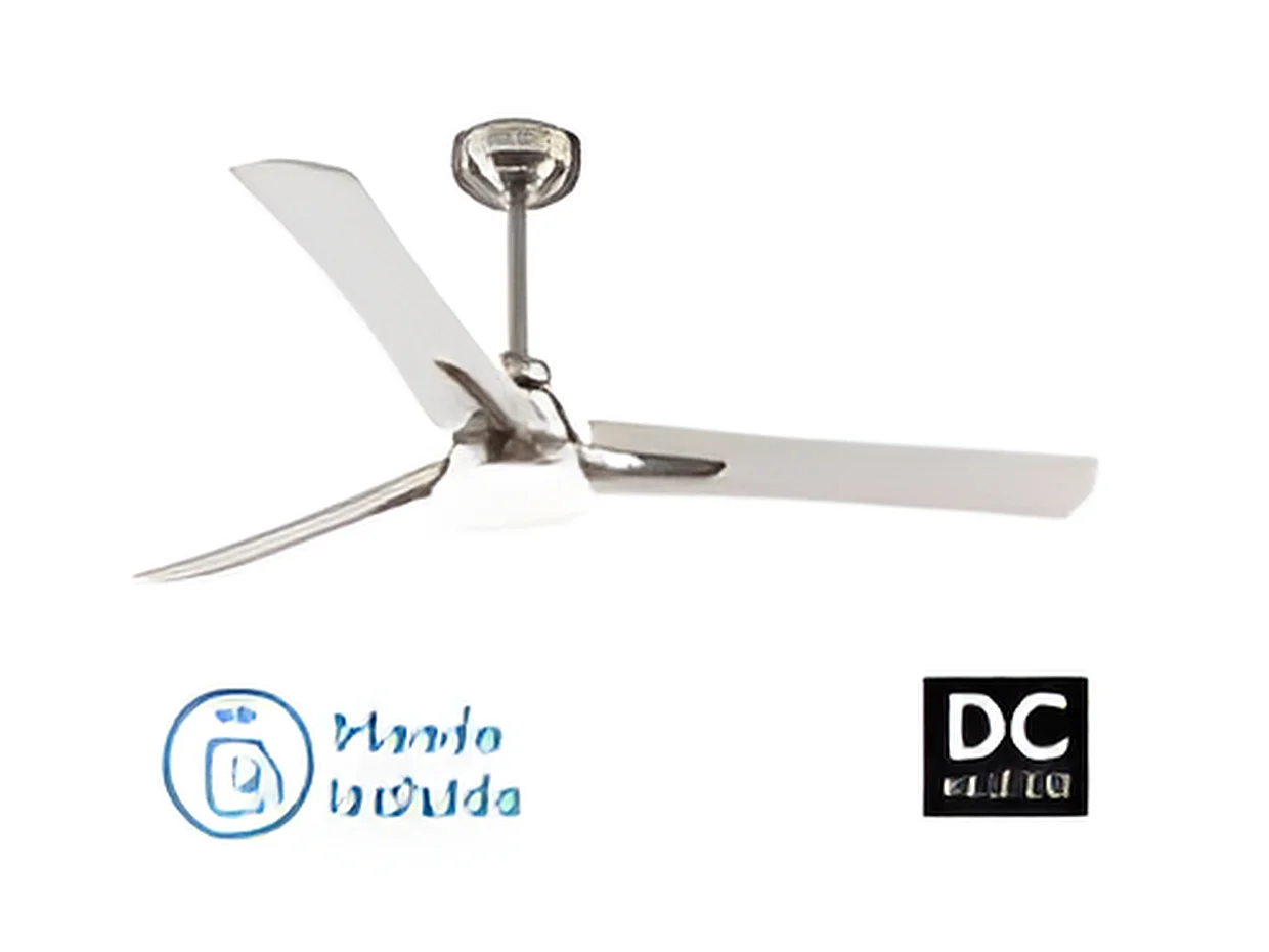 Ventilateur LED DC CORO nickel avec minuterie d'arrêt Fabrilamp