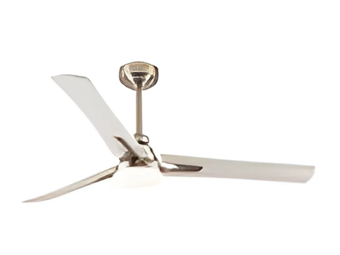 Ventilateur LED DC CORO nickel avec minuterie d'arrêt Fabrilamp