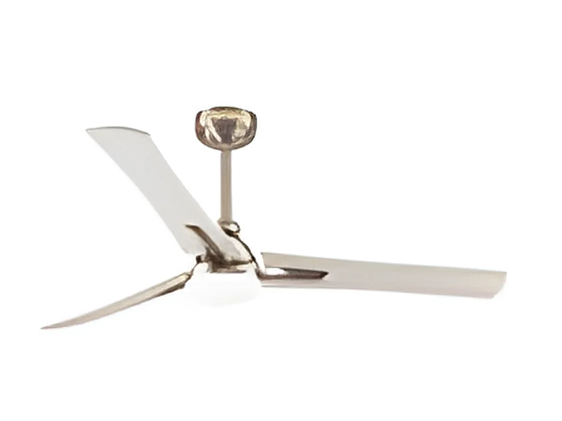 Ventilateur LED DC CORO nickel avec minuterie d'arrêt Fabrilamp