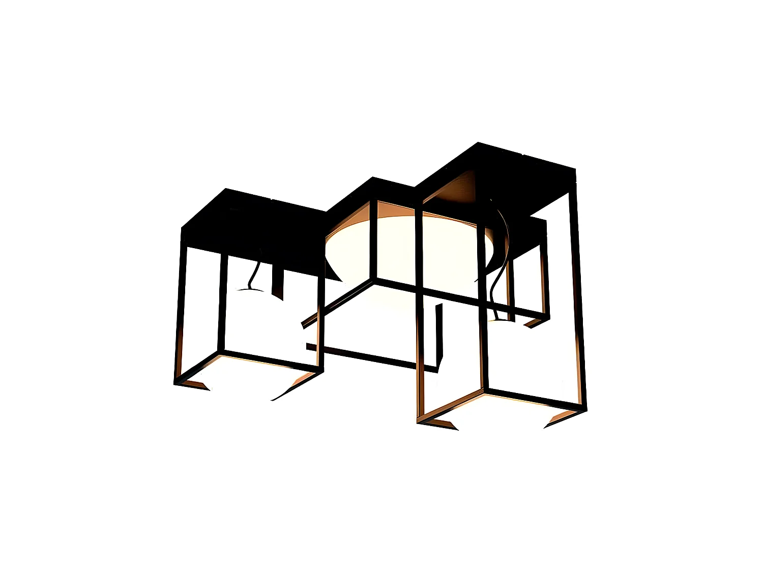 Semi-Plafond trois modules DESIGUAL de différentes hauteurs 3 lumières MANTRA