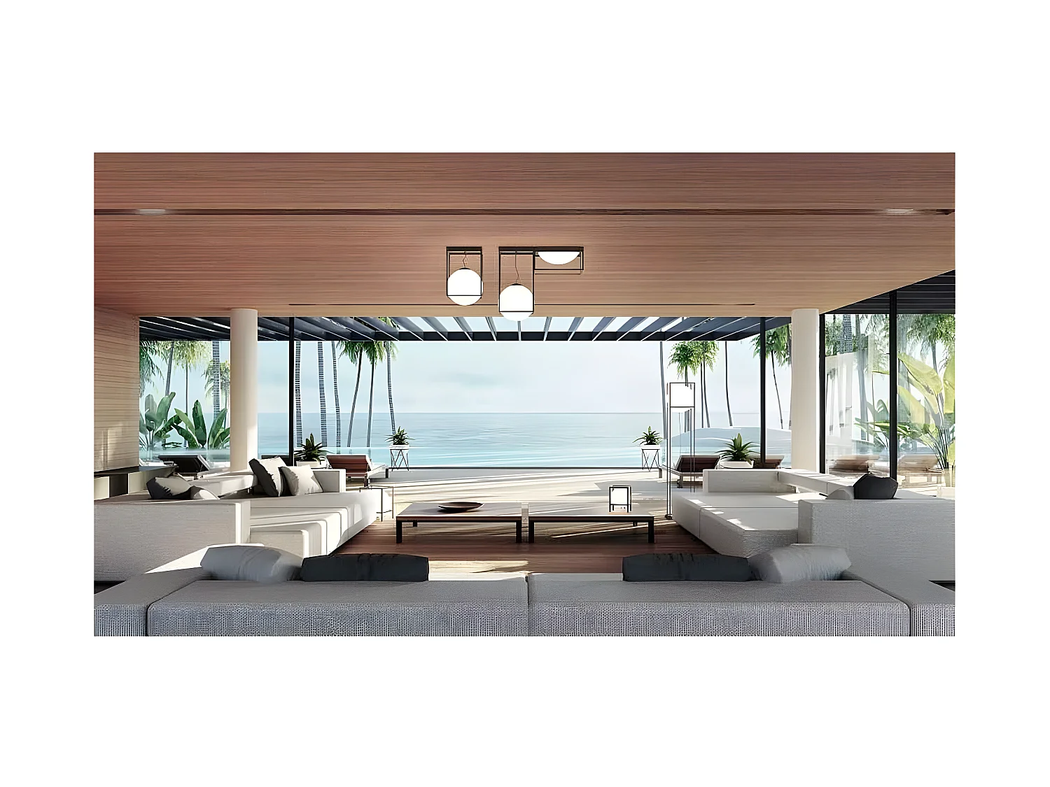 Semi-Plafond trois modules DESIGUAL de différentes hauteurs 3 lumières MANTRA