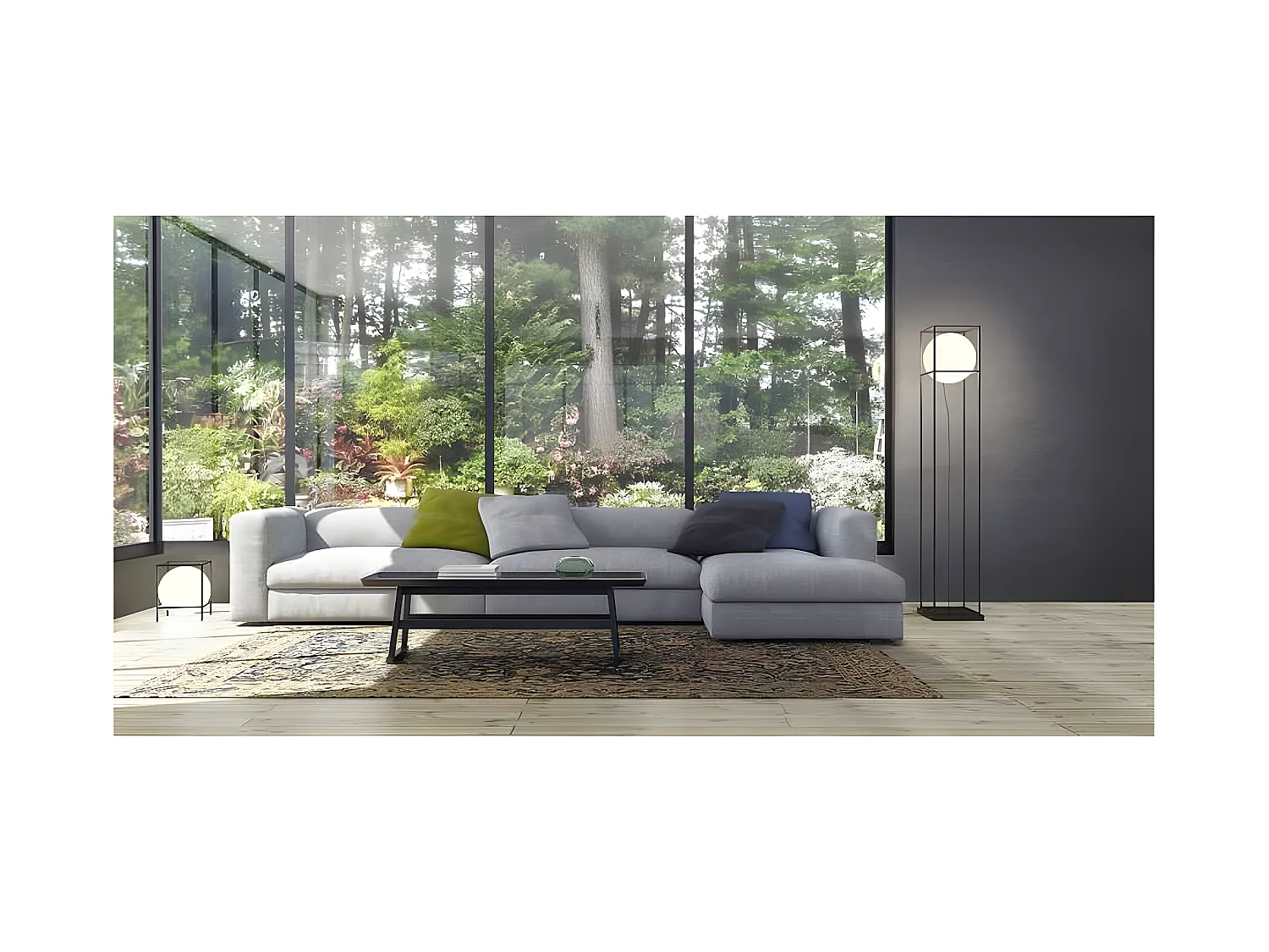 Semi-Plafond trois modules DESIGUAL de différentes hauteurs 3 lumières MANTRA