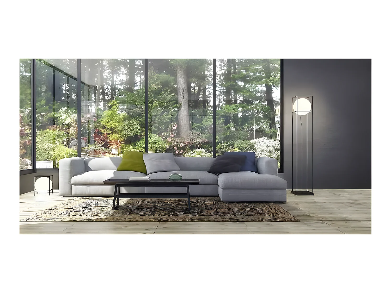 Semi-Plafond trois modules DESIGUAL de différentes hauteurs 3 lumières MANTRA