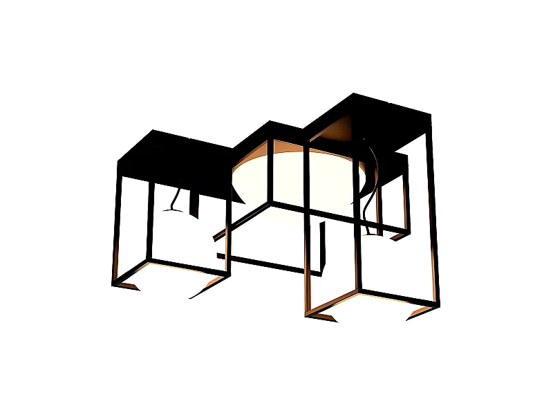 Semi-Plafond trois modules DESIGUAL de différentes hauteurs 3 lumières MANTRA