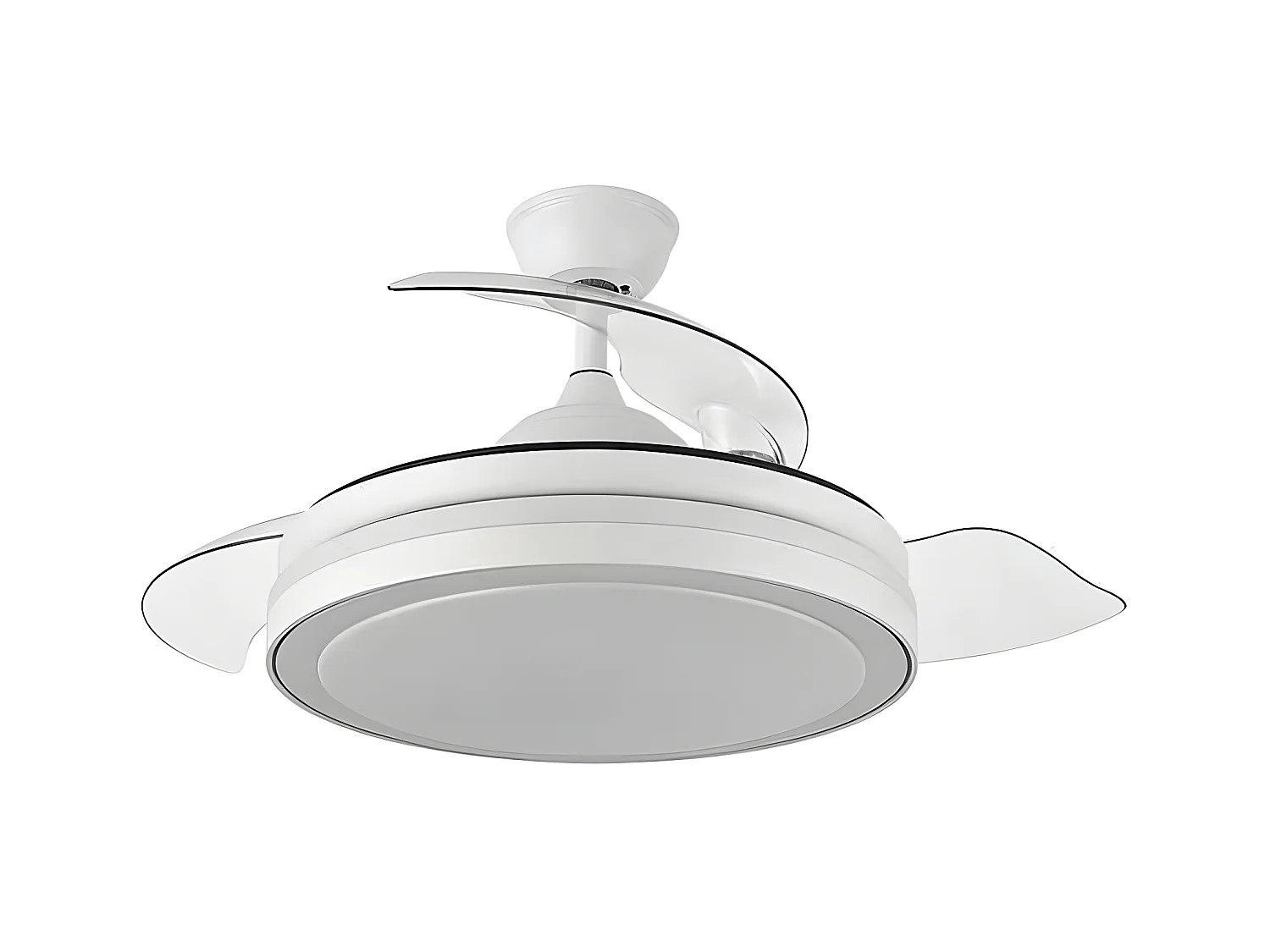 Fan DC ESPARTA S bianco led CCT con memoria a colori Fabrilamp