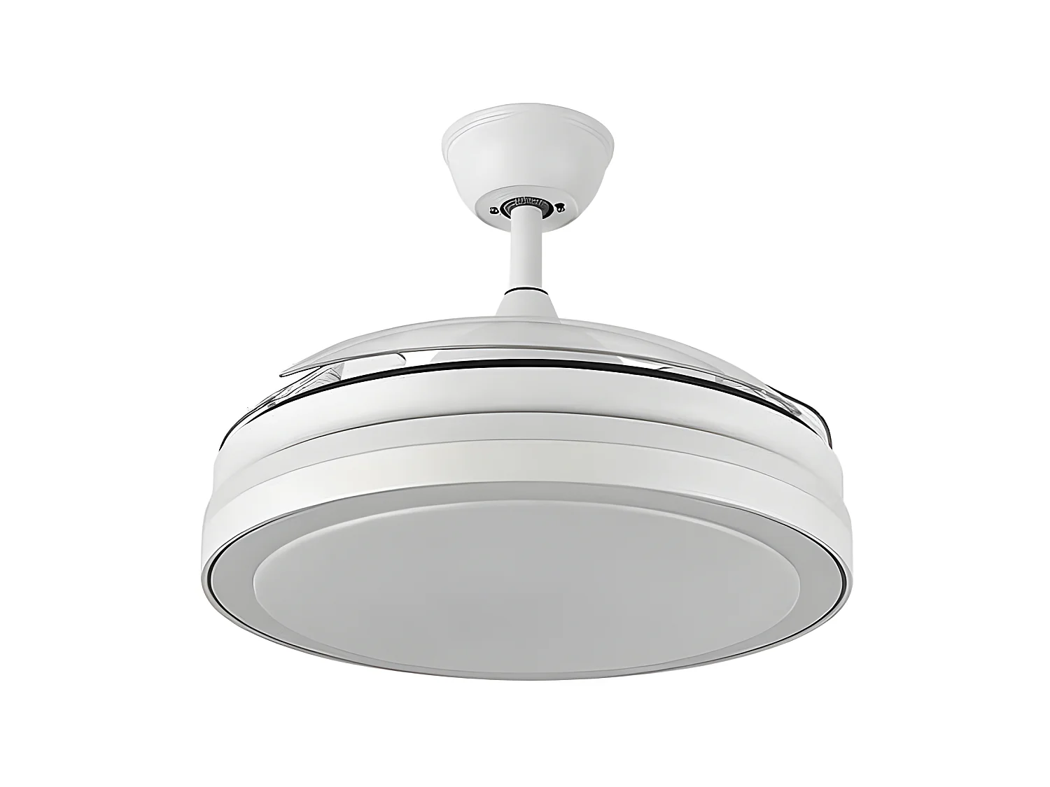 Fan DC ESPARTA S bianco led CCT con memoria a colori Fabrilamp