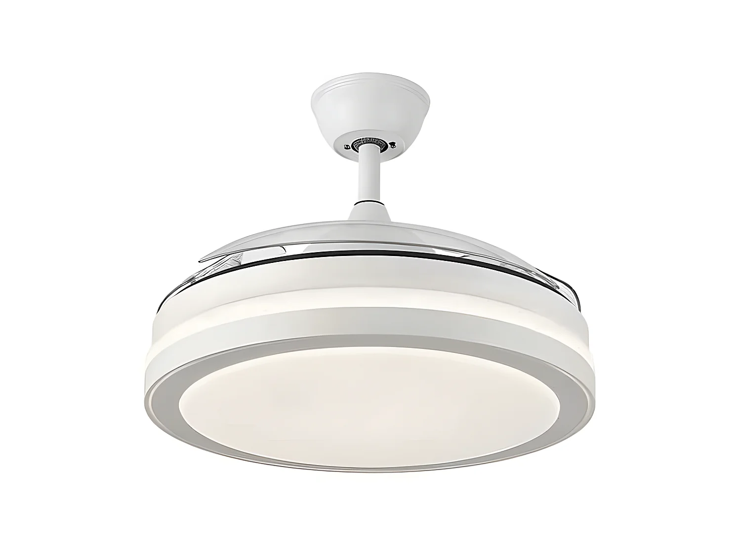 Fan DC ESPARTA S bianco led CCT con memoria a colori Fabrilamp