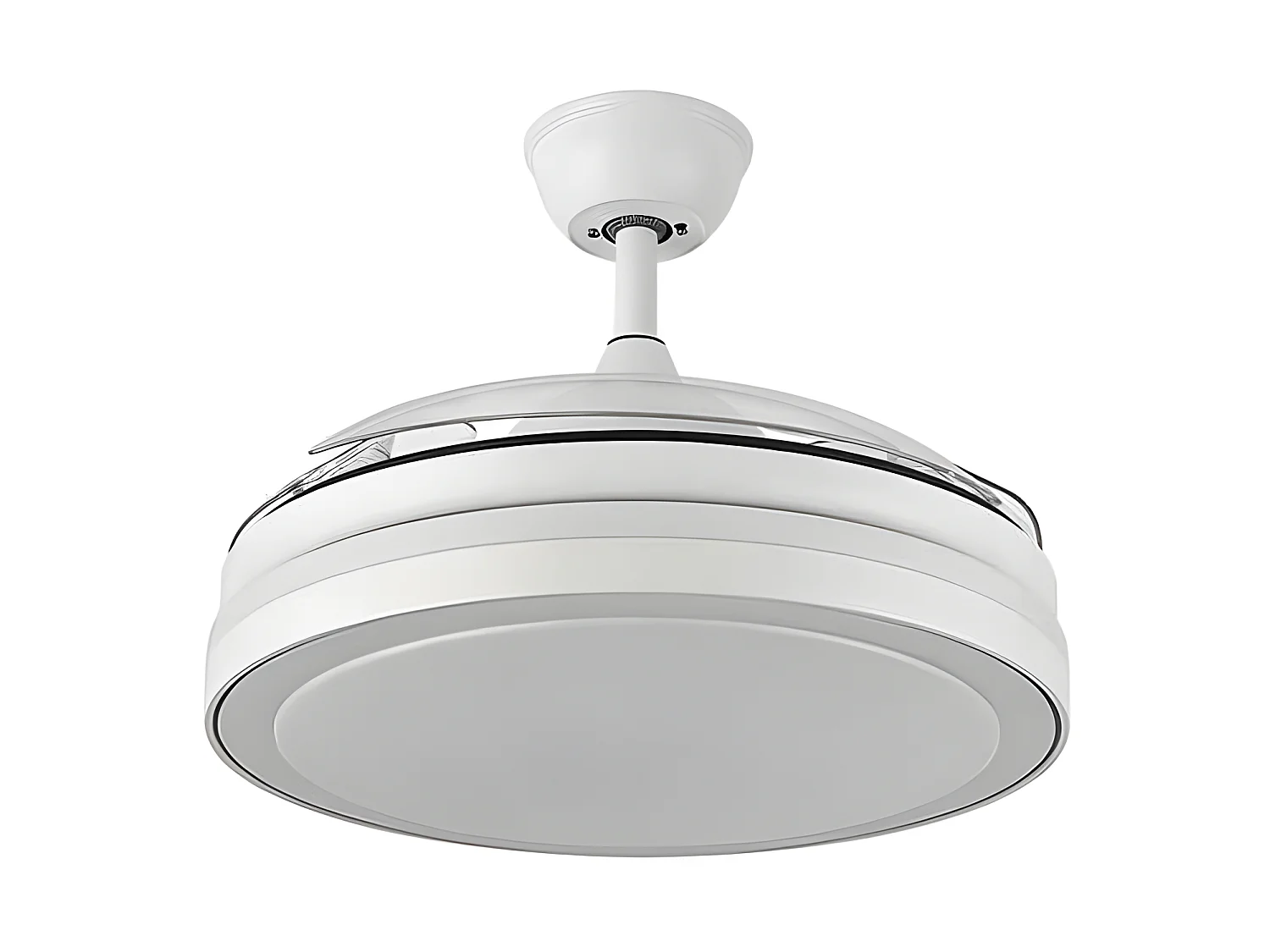 Fan DC ESPARTA S bianco led CCT con memoria a colori Fabrilamp