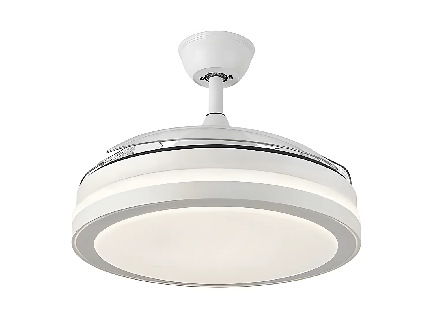 Fan DC ESPARTA S bianco led CCT con memoria a colori Fabrilamp