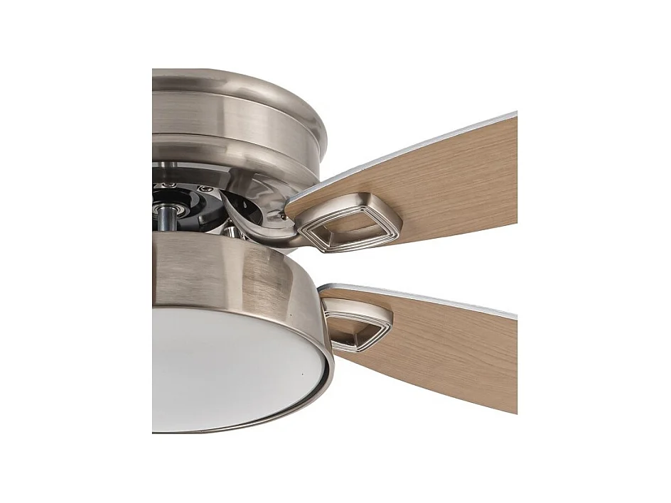 Ventilateur DC BRAW nickel led 5 Manches et télécommande Fabrilamp