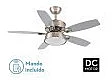 Ventilador Dc Braw Niquel Led 5 Aspas Y Control Remoto