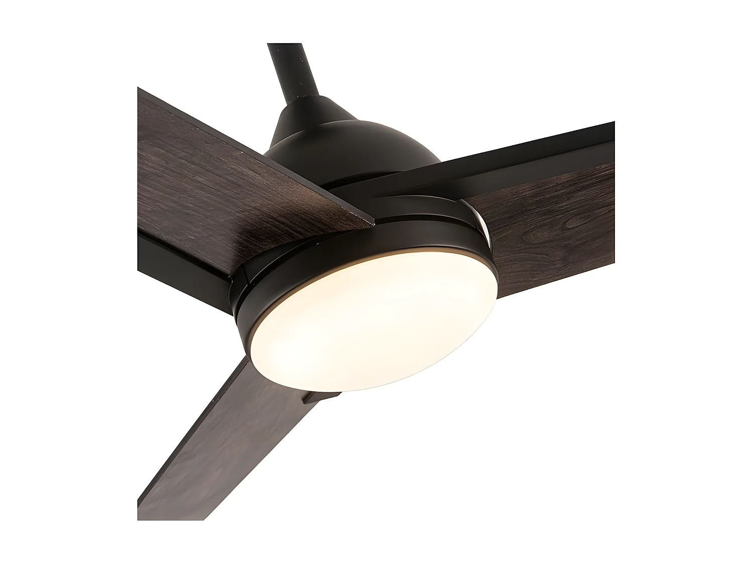 Ventilateur DC ARGESTE marron Led 22w avec 3 températures et mémoire Fabrilamp