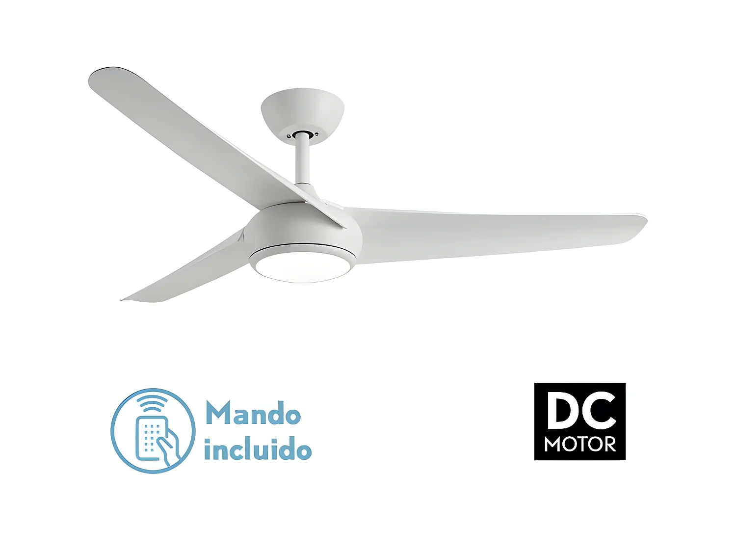 Fan DC PATRAS LED bianco con memoria a colori Fabrilamp
