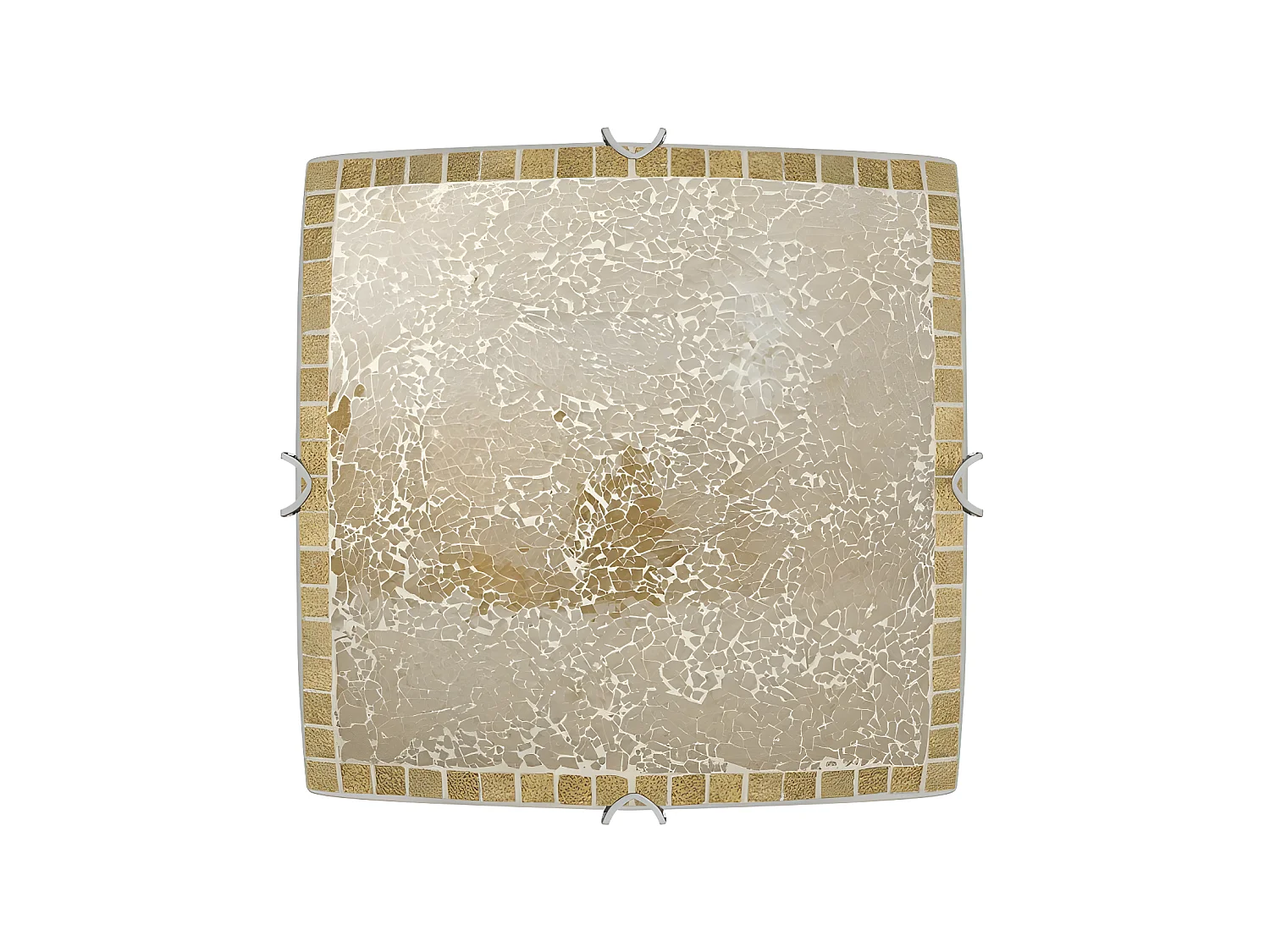 Soffitto quadrato modello Tenore di 3 luci Mosaico dorato FABRILAMP