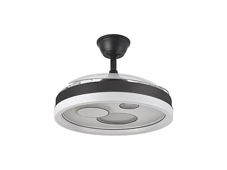 Ventilateur DC TURIA noir led 72w 3 températures Fabrilamp