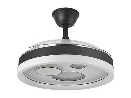 Fan DC TURIA nero led 72w 3 temperature Fabrilamp