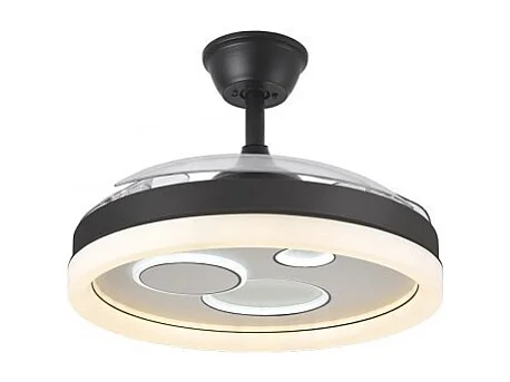 Fan DC TURIA nero led 72w 3 temperature Fabrilamp