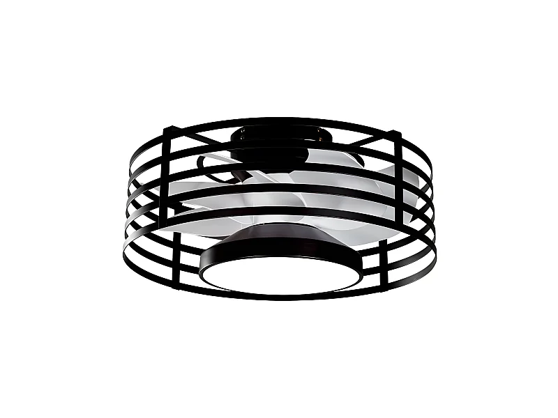 Ventilateur DC XALOC led noir 22w avec mémoire de couleur Fabrilamp