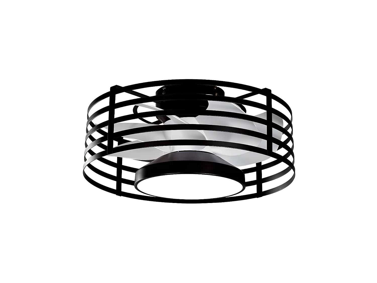 Ventilateur DC XALOC led noir 22w avec mémoire de couleur Fabrilamp