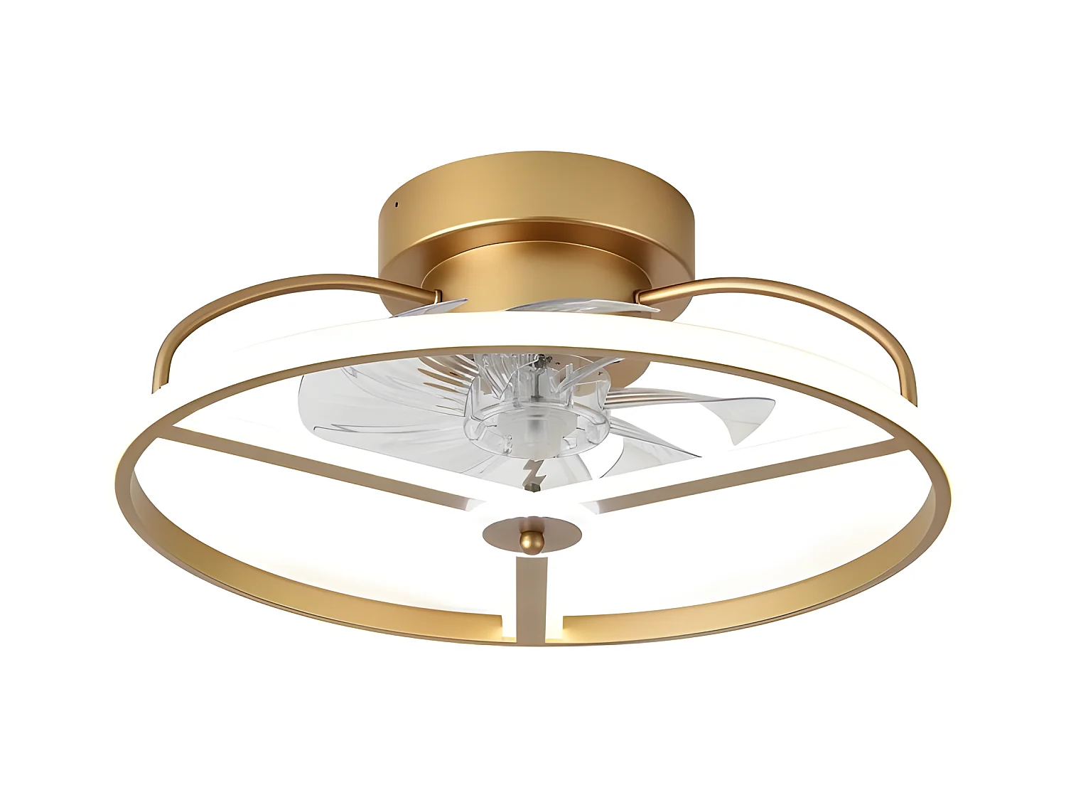 Fan DC BORA oro Led 3 temperature e telecomando Fabrilamp