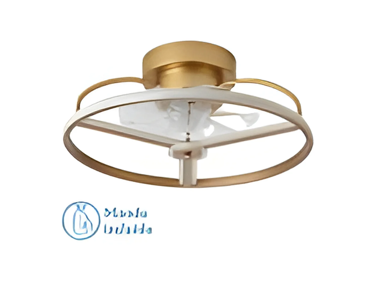 Fan DC BORA oro Led 3 temperature e telecomando Fabrilamp