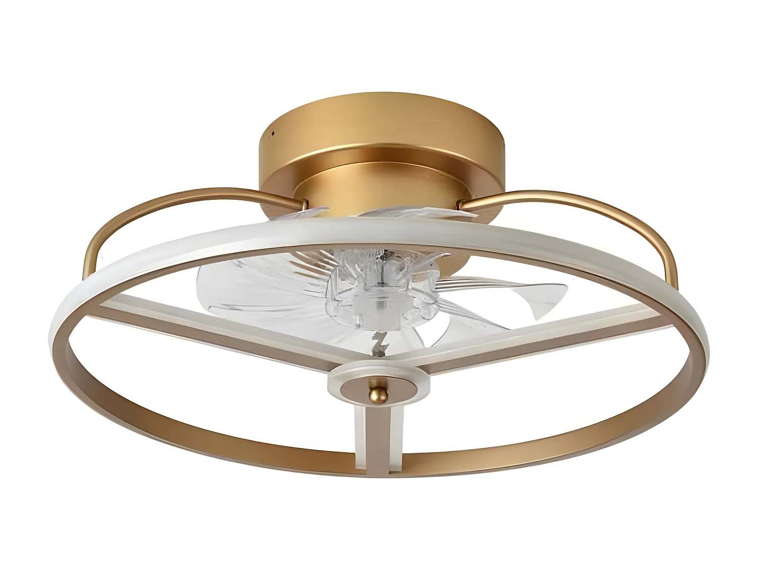 Ventilador Dc Bora Dorado Led 3 Temperaturas Y Control Remoto