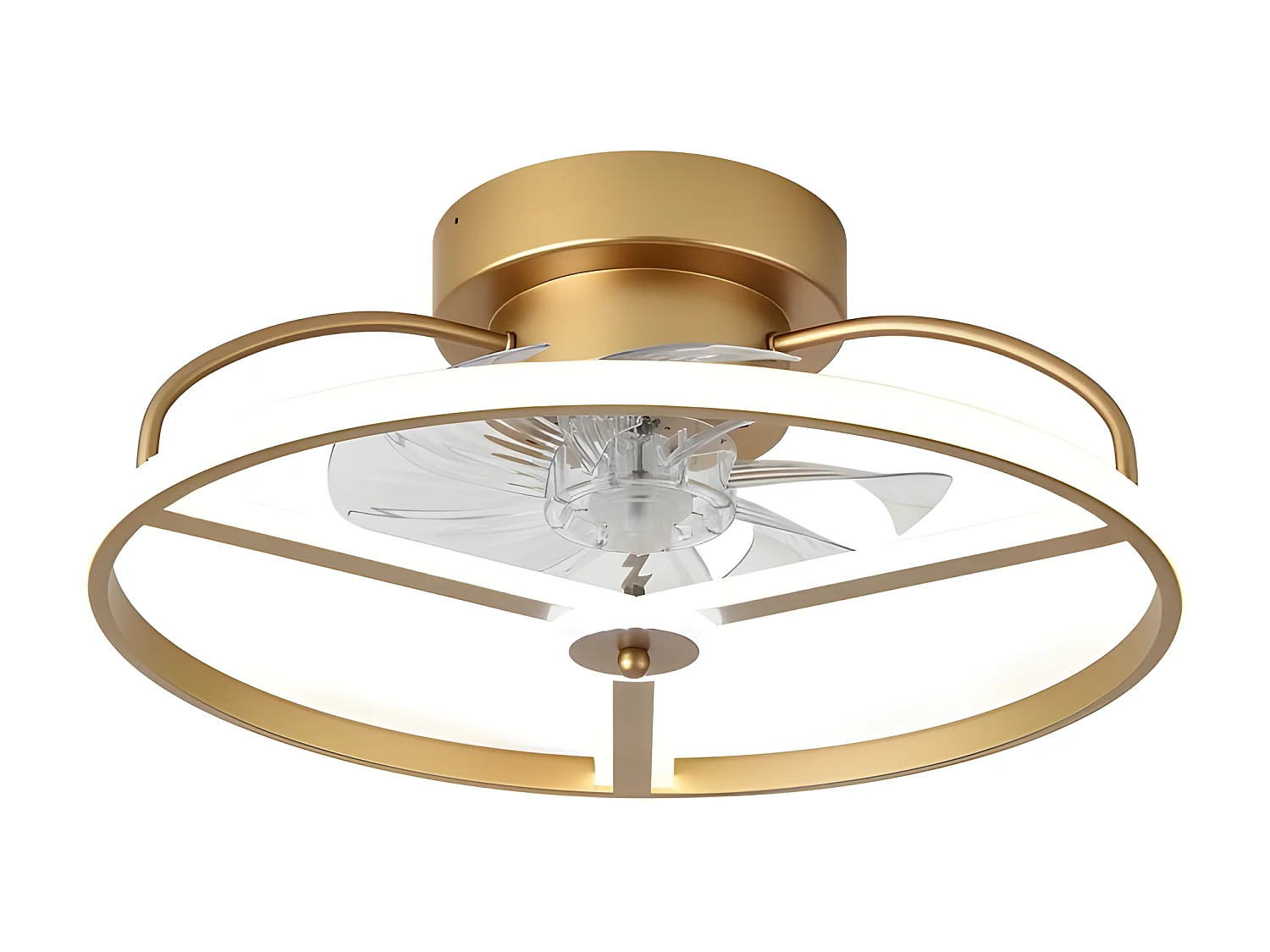 Ventilador Dc Bora Dorado Led 3 Temperaturas Y Control Remoto