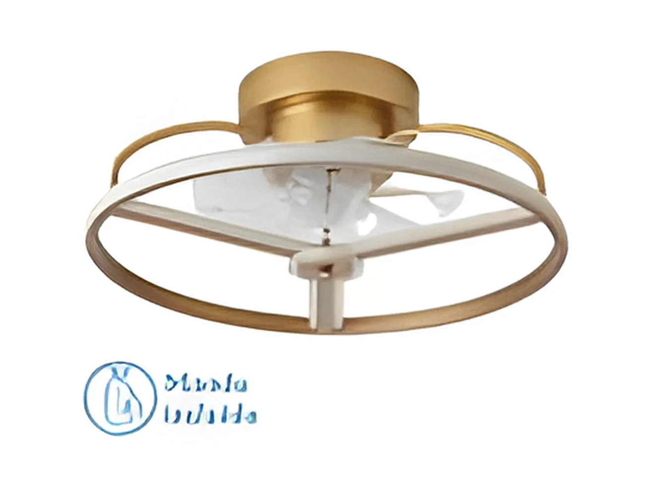 Ventilador Dc Bora Dorado Led 3 Temperaturas Y Control Remoto