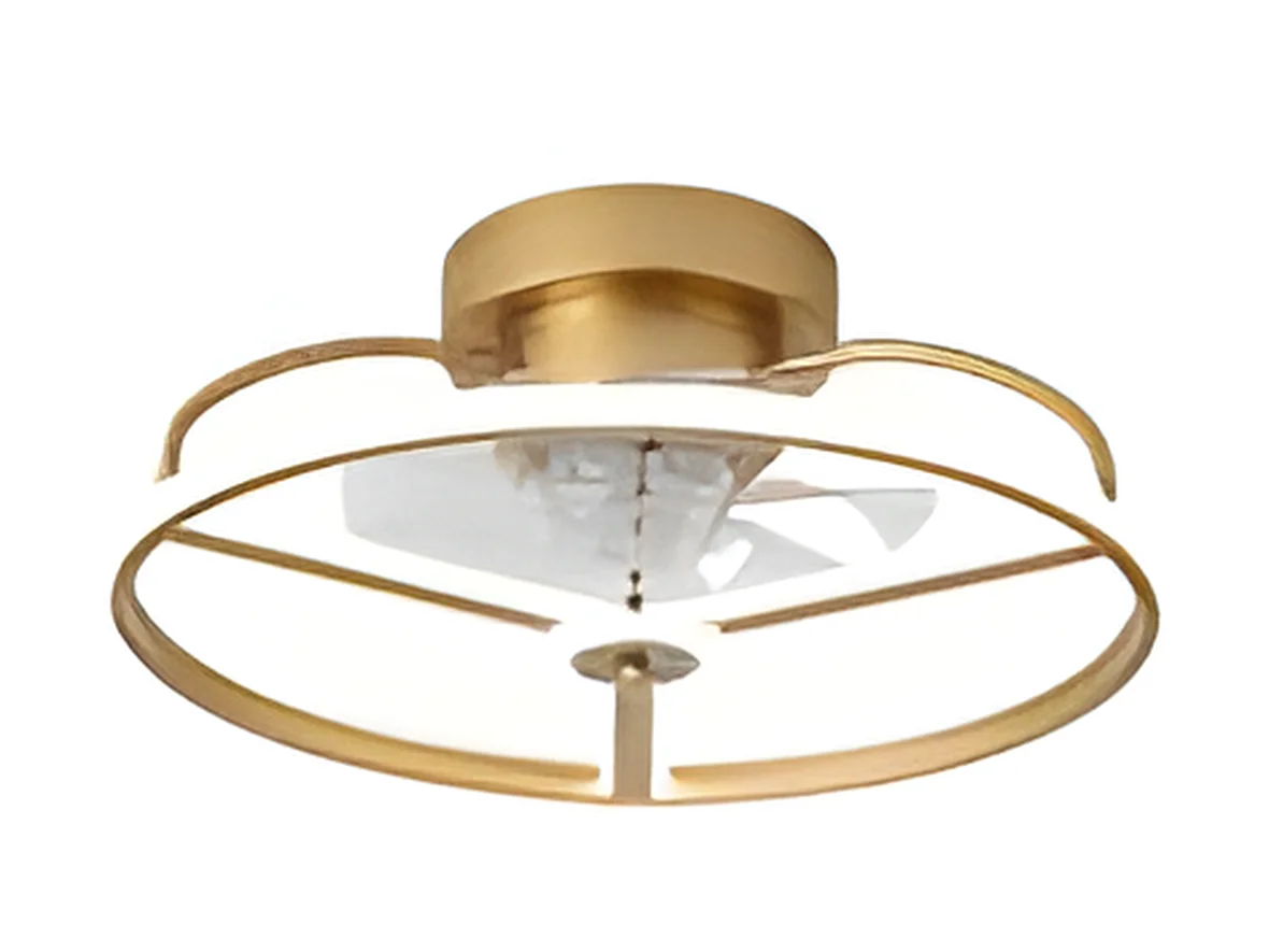 Ventilador Dc Bora Dorado Led 3 Temperaturas Y Control Remoto