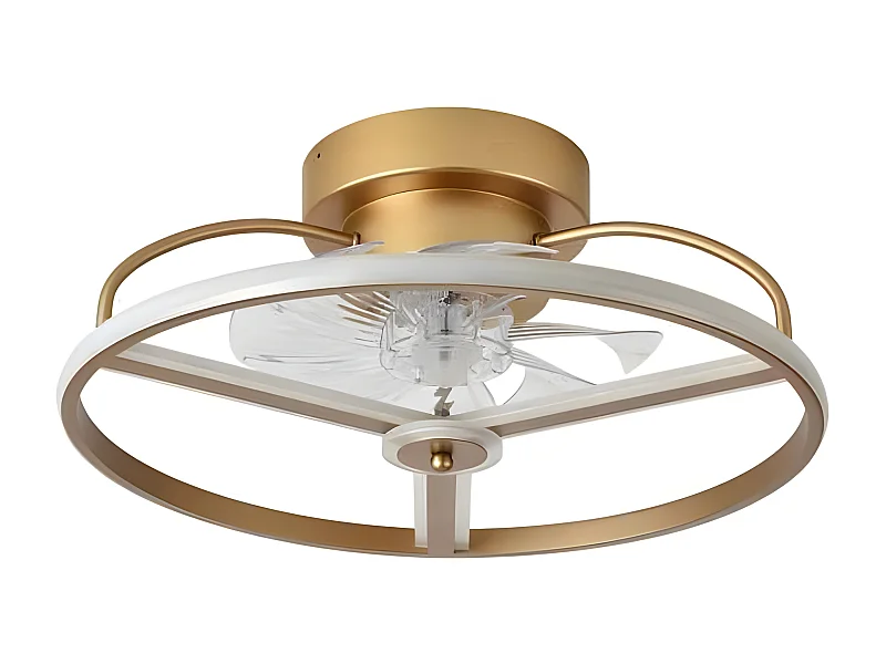 Fan DC BORA oro Led 3 temperature e telecomando Fabrilamp