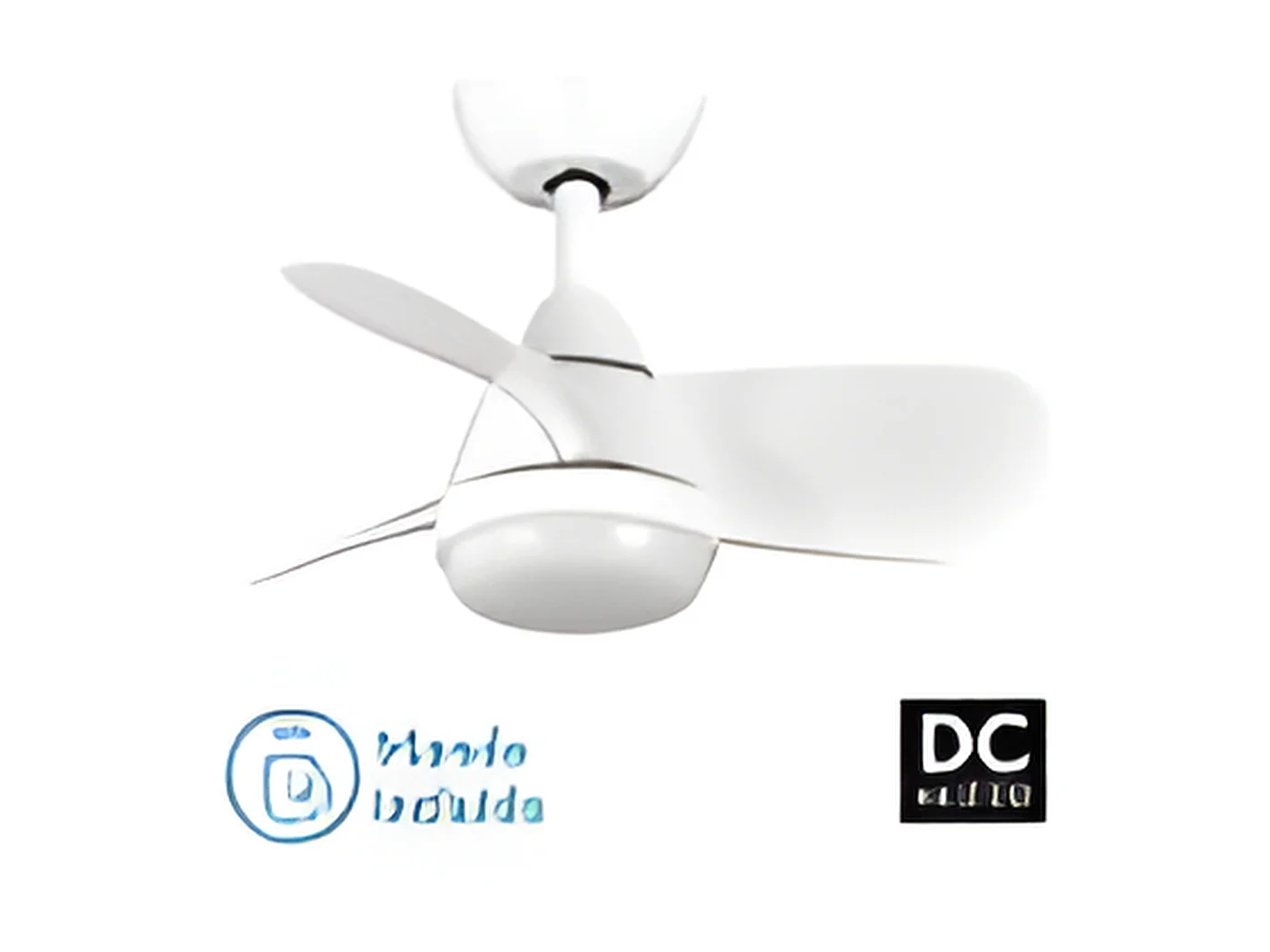 Ventilatore PIRDO LED bianco 24w DC con Fabrilamp 3 temperature