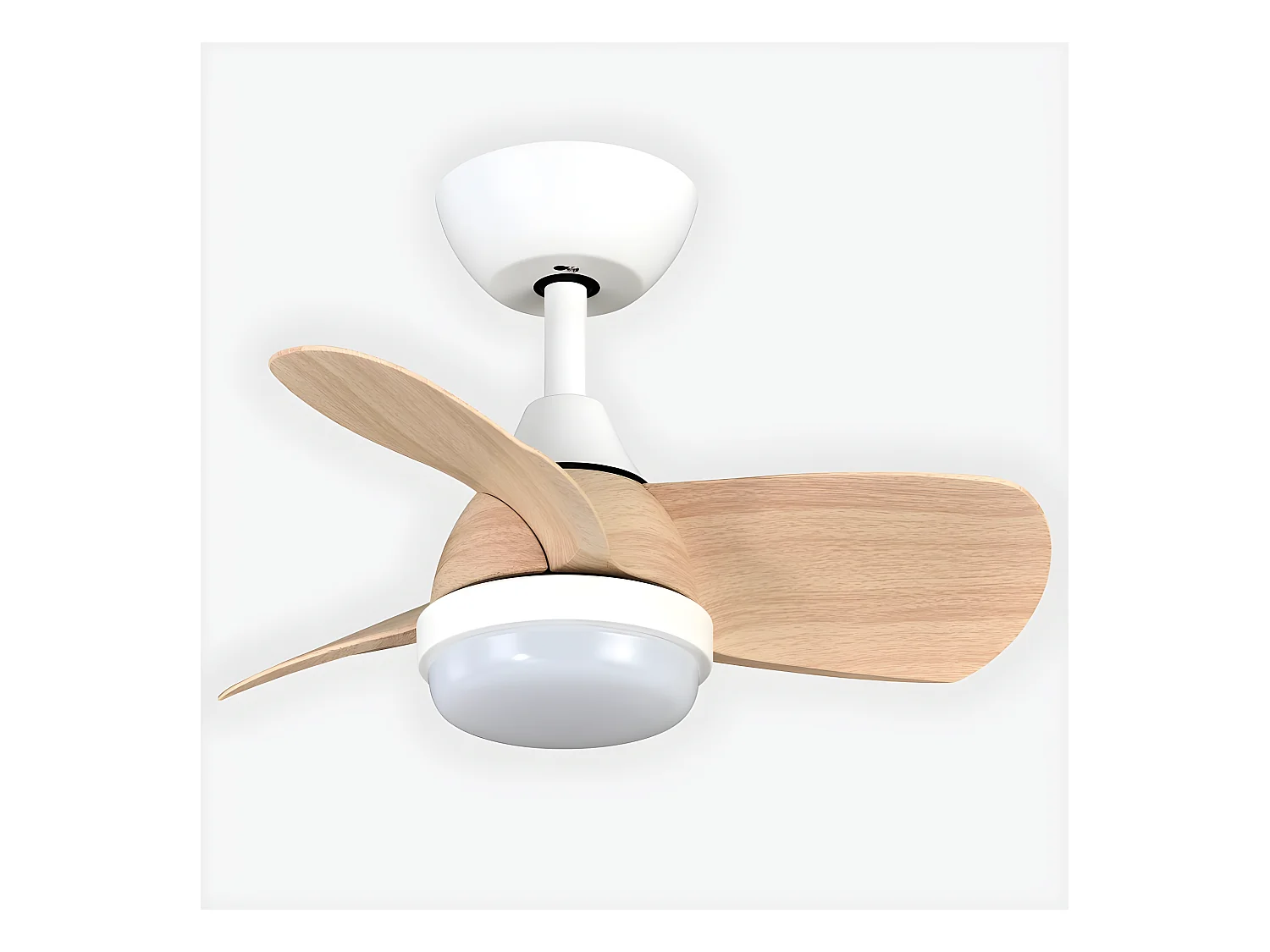 Ventilador Dc Pirdo Blanco Haya Led 24w Con 3 Temperaturas