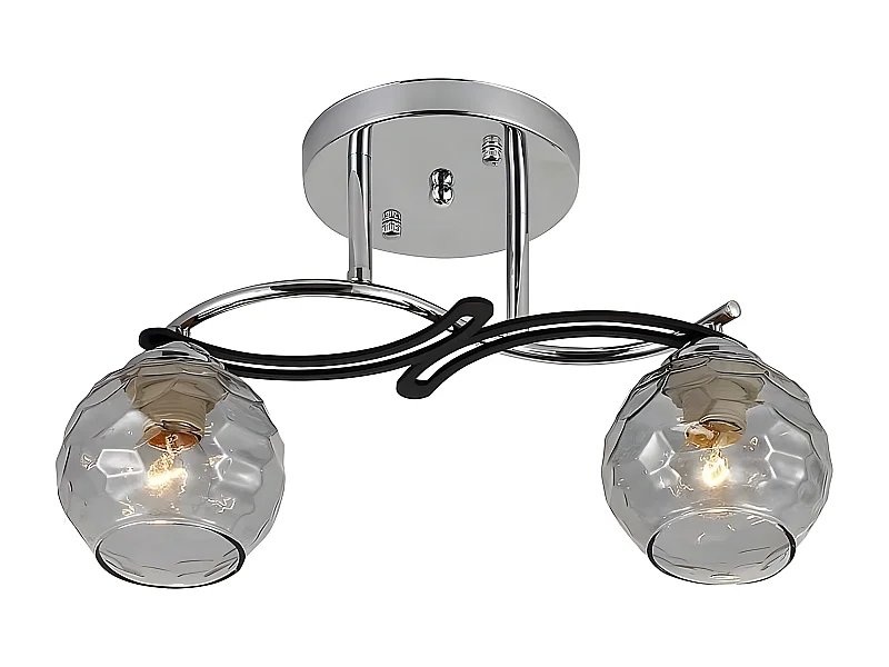 Lampara Plafon De 2 Luces Modelo Etna Cromo