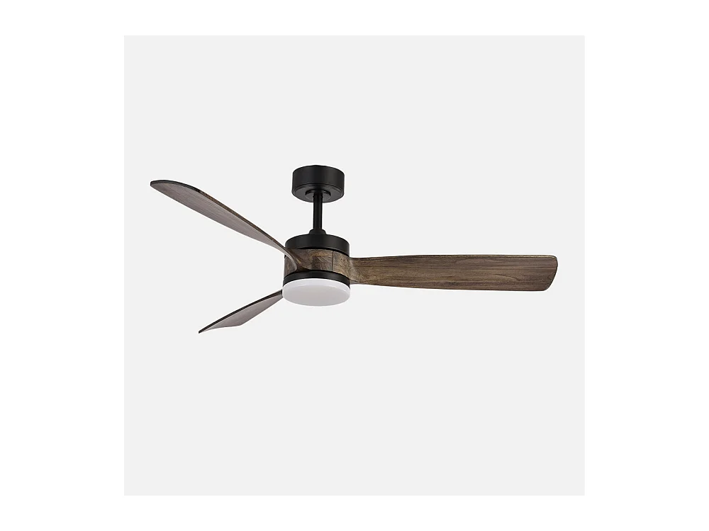 Ventilateur DC LED noir ORIENTE 3 températures et télécommande Fabrilamp