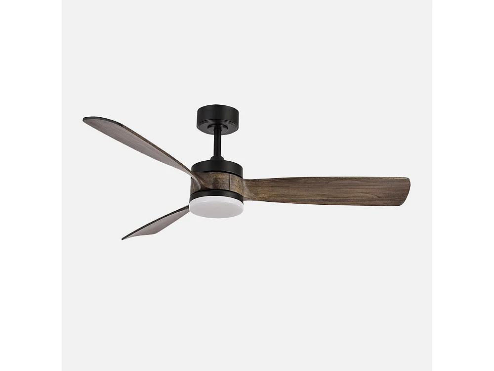 Ventilateur DC LED noir ORIENTE 3 températures et télécommande Fabrilamp