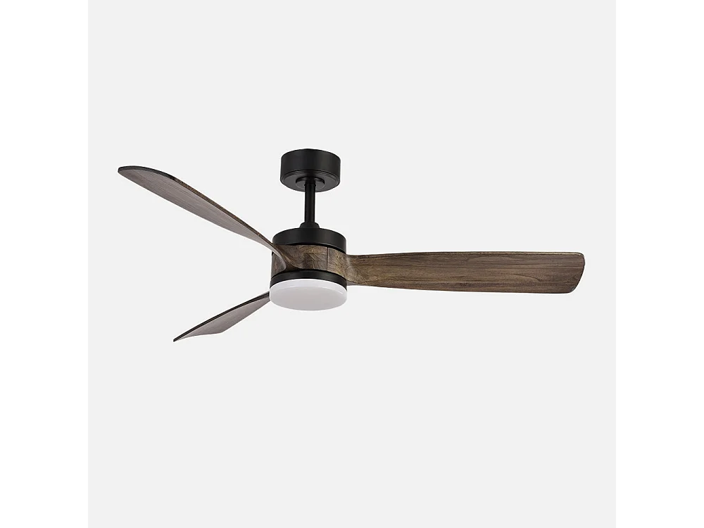 Ventilateur DC LED noir ORIENTE 3 températures et télécommande Fabrilamp