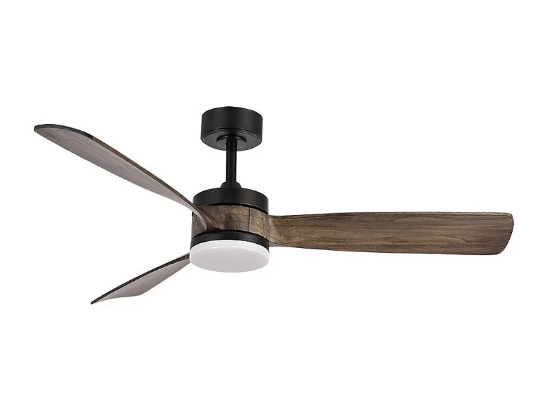 Ventilateur DC LED noir ORIENTE 3 températures et télécommande Fabrilamp