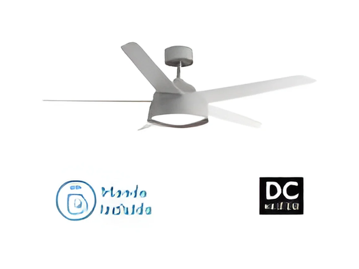Fan DC LEBECHE grigio LED 3 temperature controllo remoto Fabrilamp