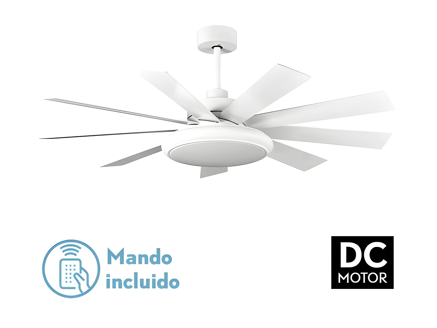 Ventilateur à courant continu PIREO blanc