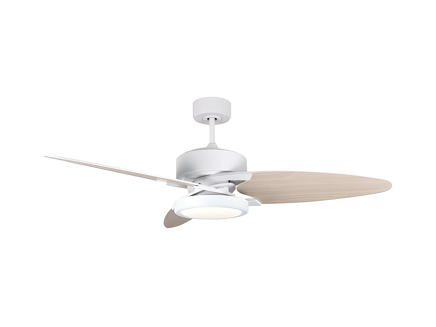Ventilateur DC CROSS blanc led télécommande et minuterie Fabrilamp
