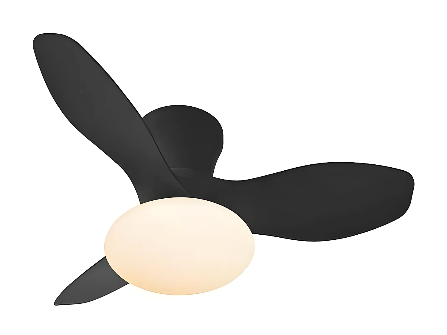Ventilateur DC TULIP connectivité led noire télécommande dimmable AkunaDecor