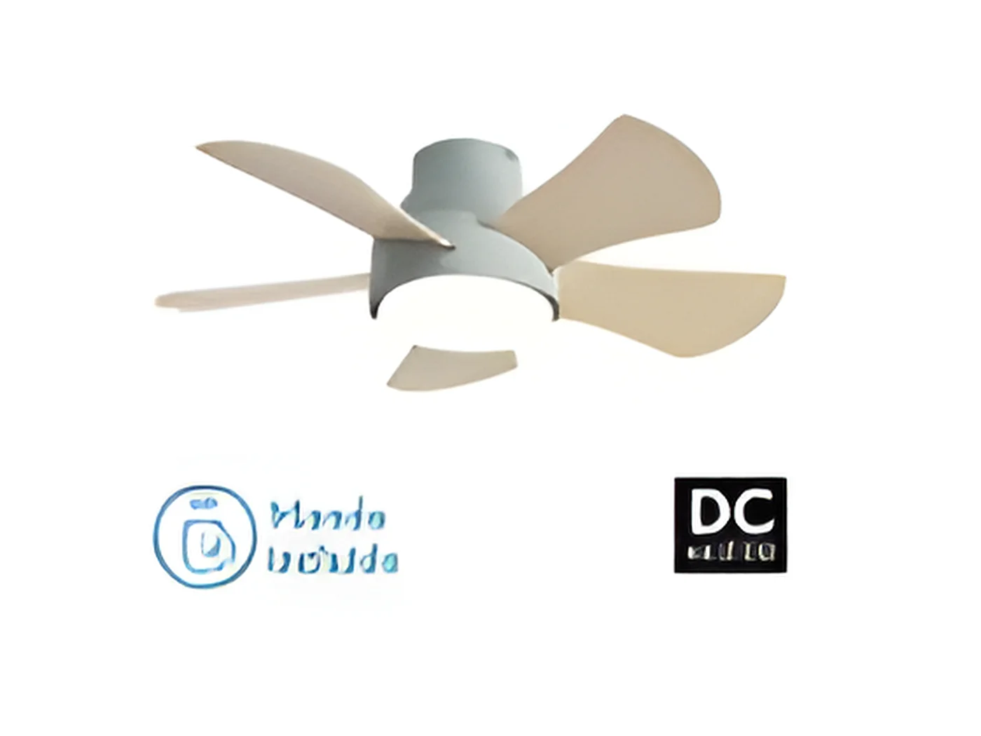 Ventilador Dc Gregario Verde Led 25w Cct Y Control Remoto