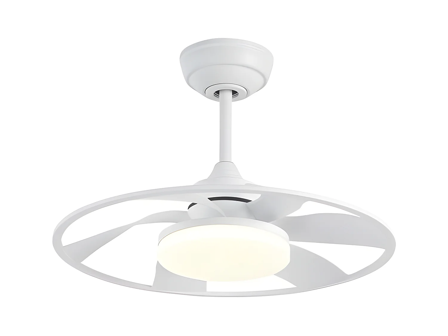 Ventilador Dc Celsius Blanco Led Integrado Con Memoria Color