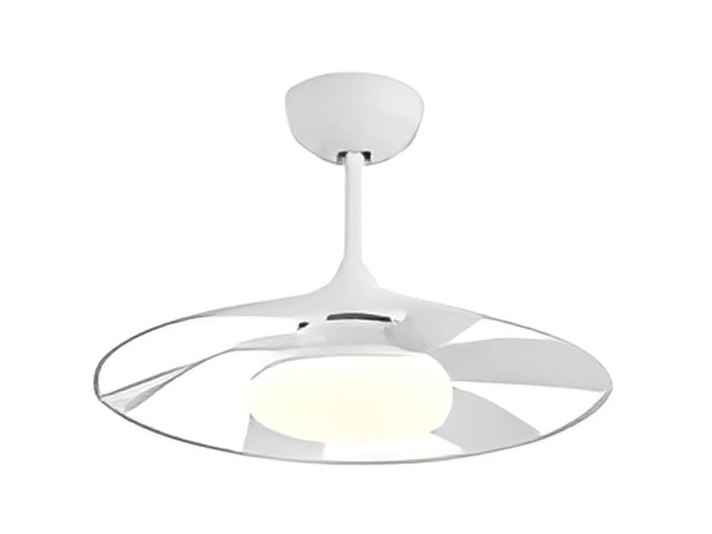 Ventilador Dc Celsius Blanco Led Integrado Con Memoria Color