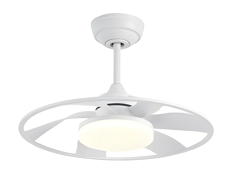 Ventilateur DC CELSIUS LED blanc intégré avec mémoire couleur Fabrilamp