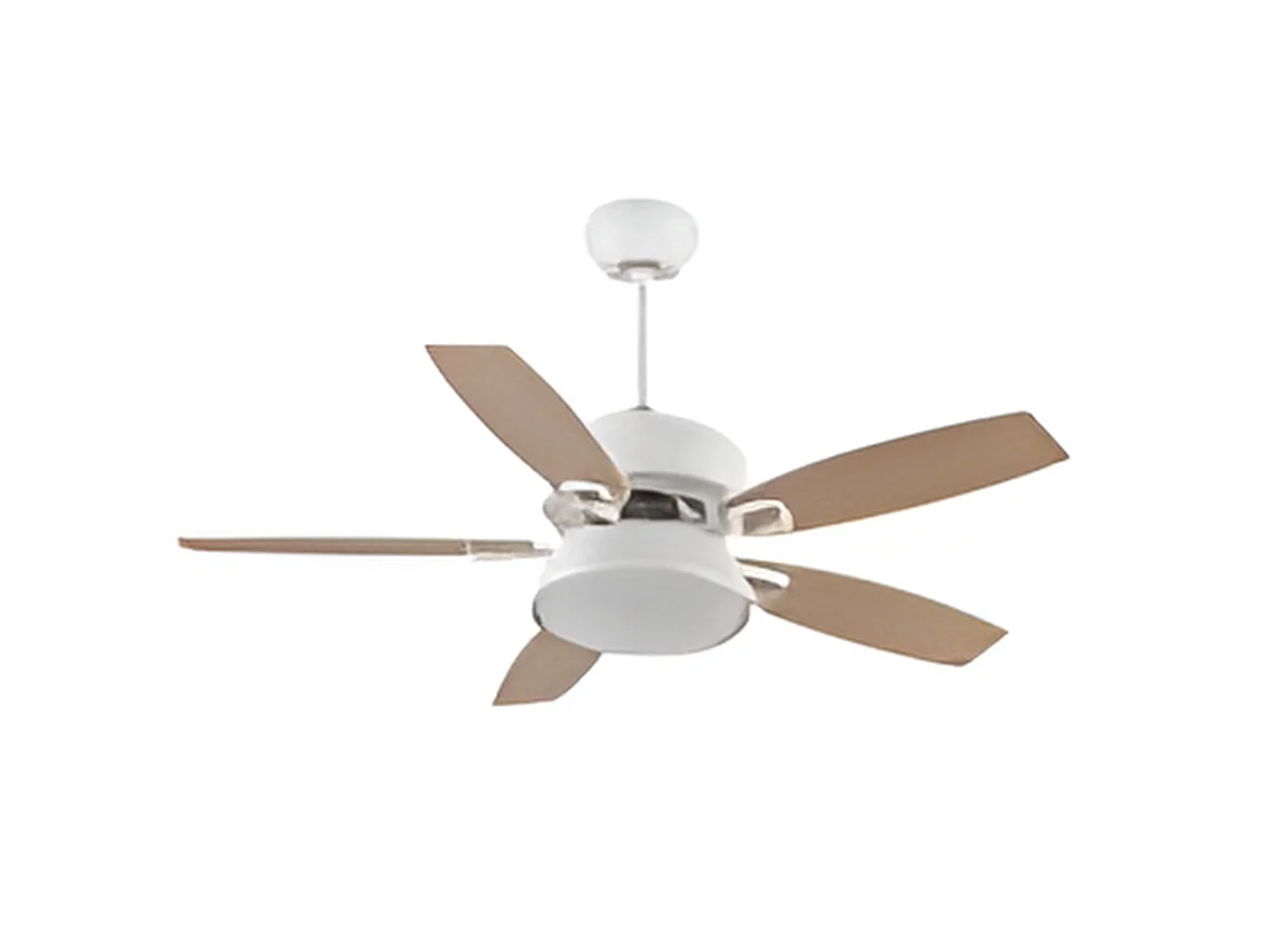 Ventilador Dc Braw Blanco Led 5 Aspas Y Control Remoto