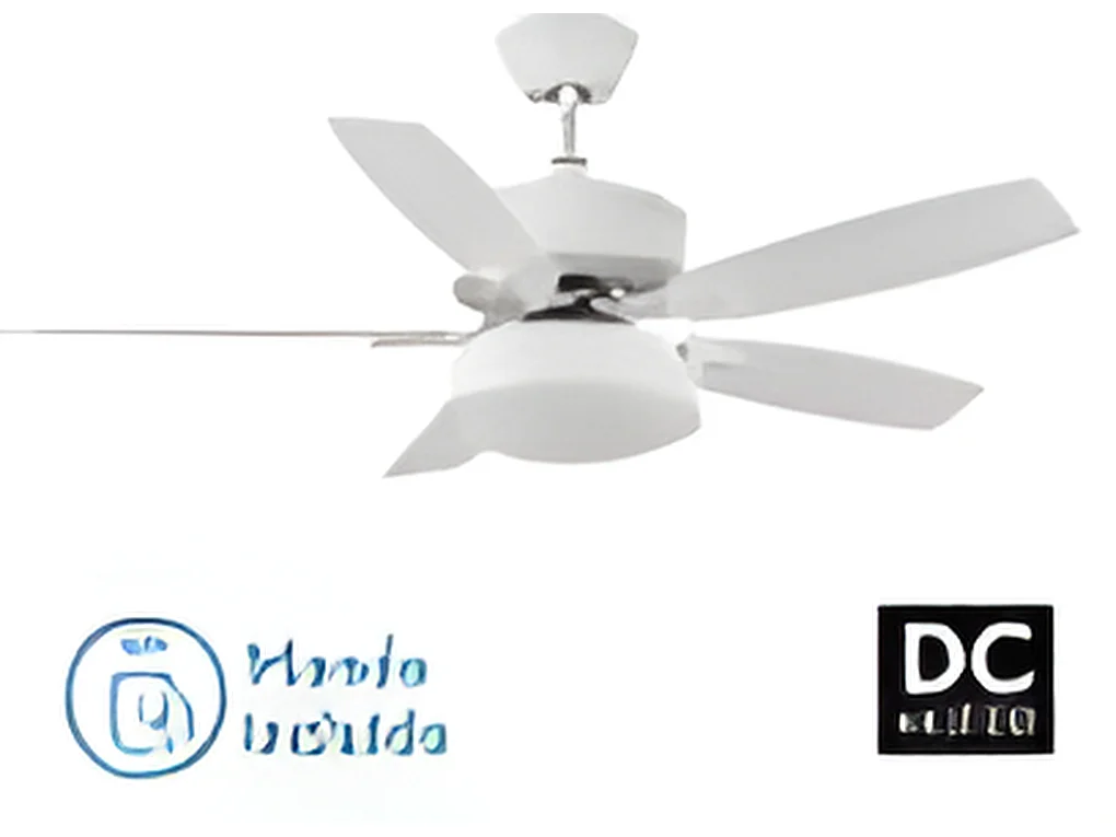 Ventilatore DC BRAW LED bianco con 5 pale e telecomando Fabrilamp