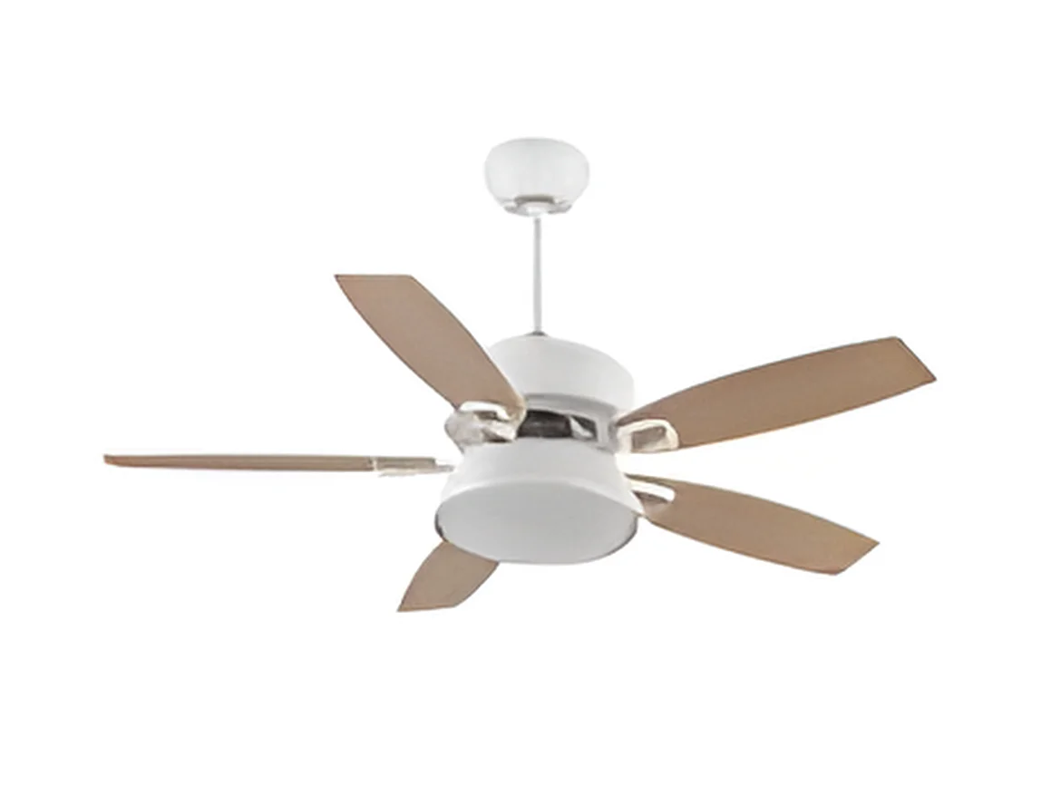 Ventilatore DC BRAW LED bianco con 5 pale e telecomando Fabrilamp