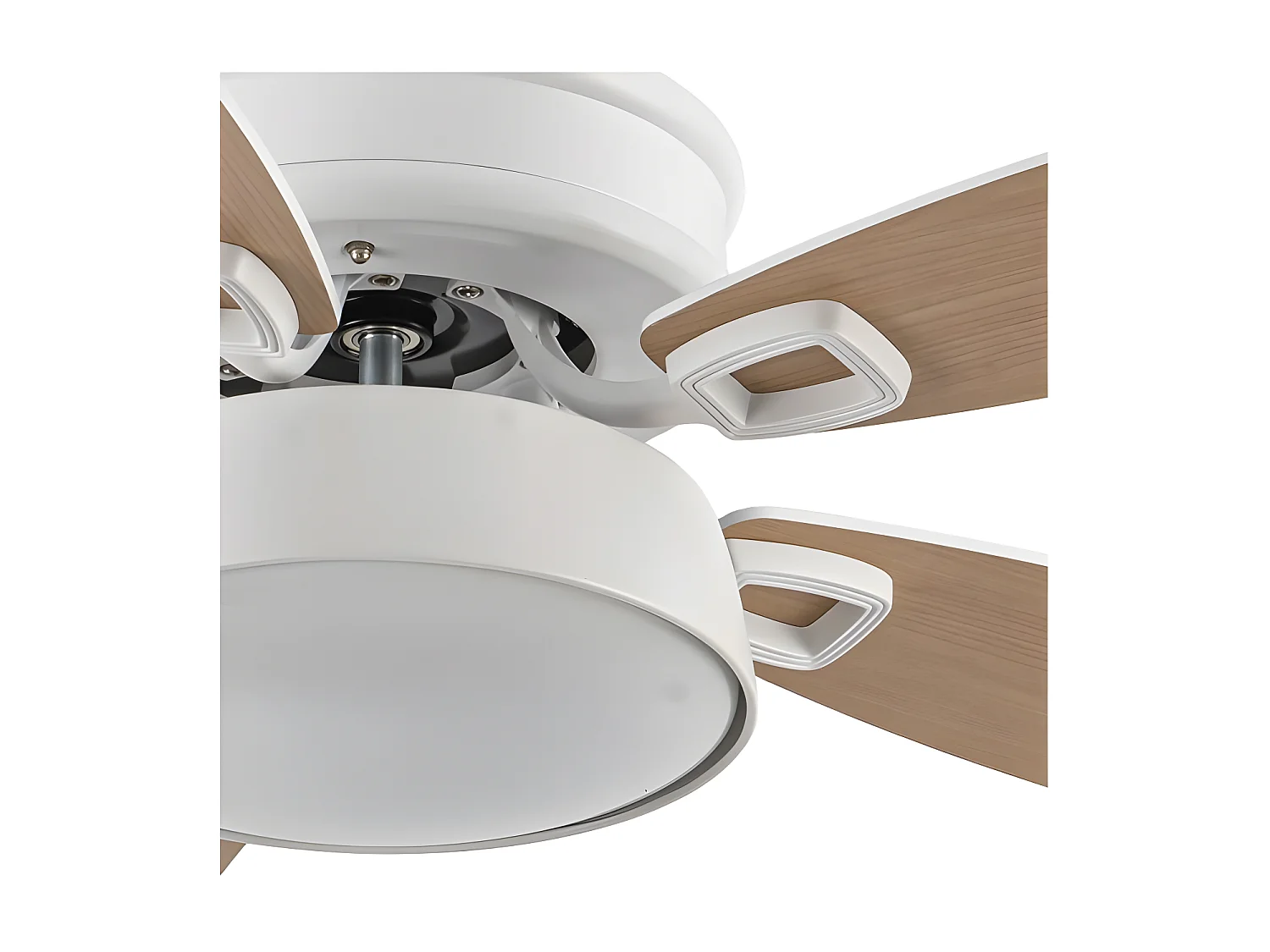 Ventilatore DC BRAW LED bianco con 5 pale e telecomando Fabrilamp