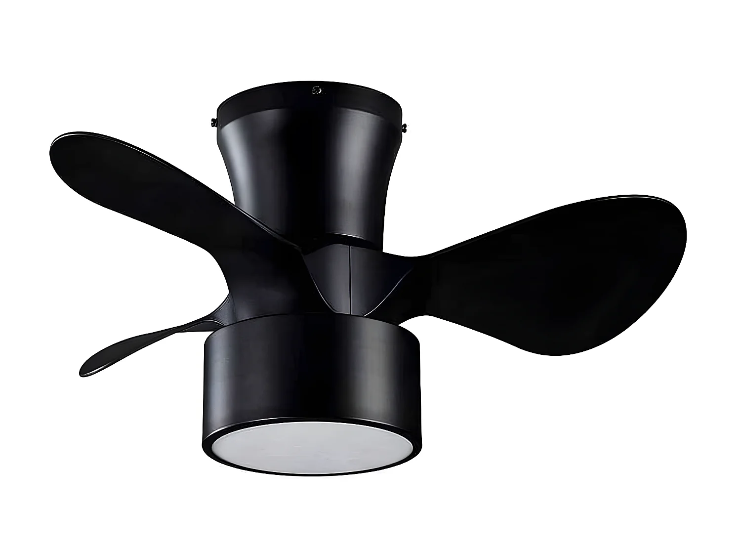 Ventilador Dc Kos Negro Led 24w Mando A Distancia Con Temporizador